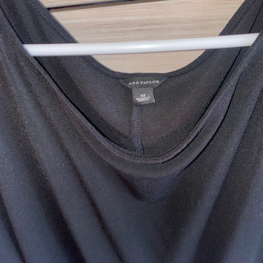 Little black midi dress with dolman sleeves